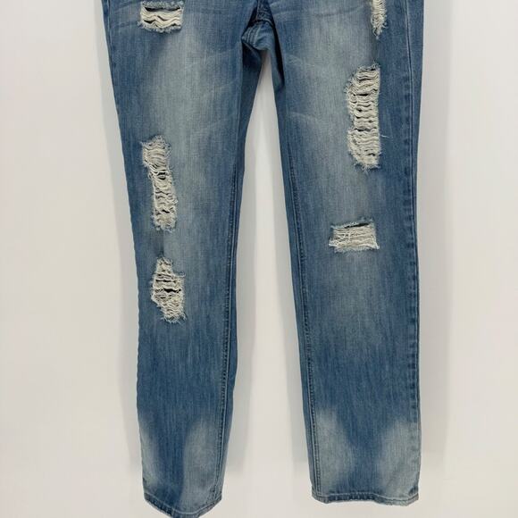 GARAGE Skinny Jeans Womens Size 7 Blue Distressed Ripped Light Wash Denim - Picture 4 of 8